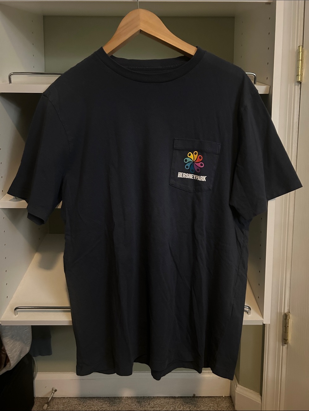 Vineyard Vines Hersheypark Navy Blue Pocket Tee